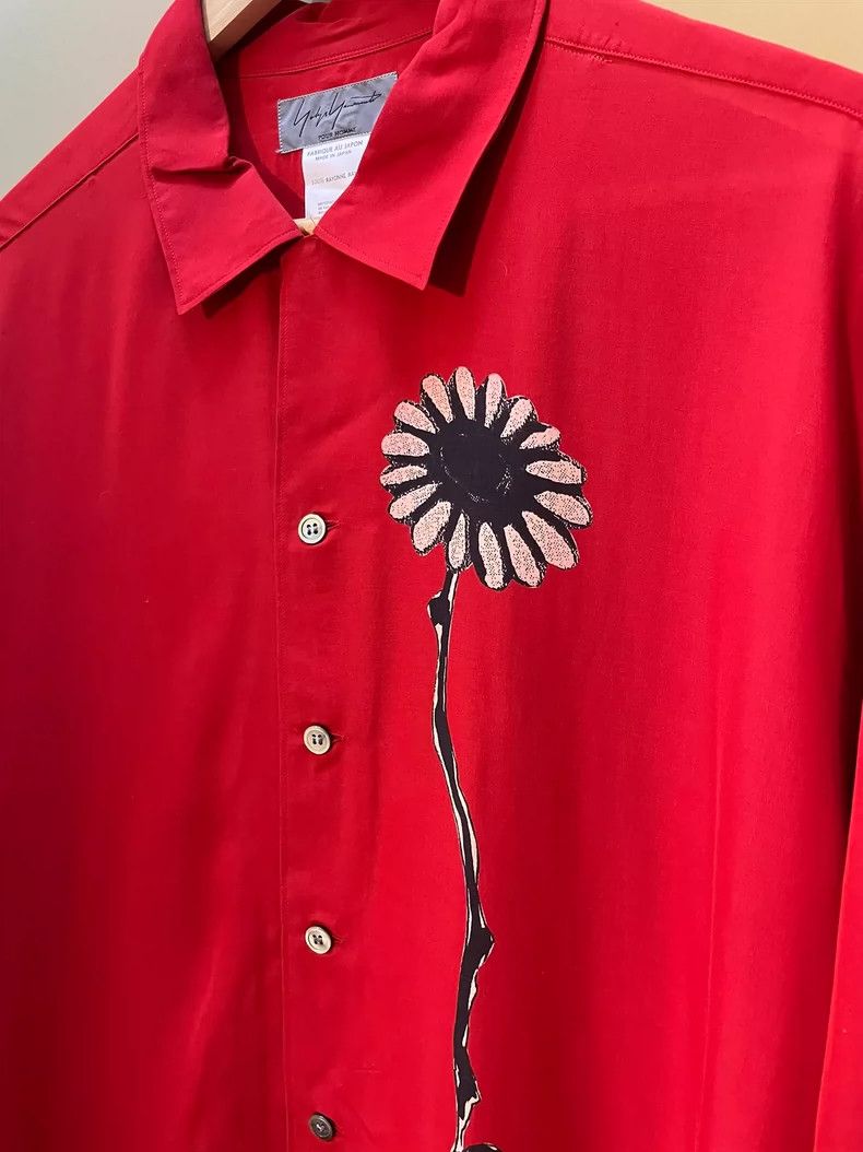 Yohji Yamamoto Yohji Yamamoto 92SS Red Floral Shirt - dmc Size US M / EU 48-50 / 2 - 3 Thumbnail