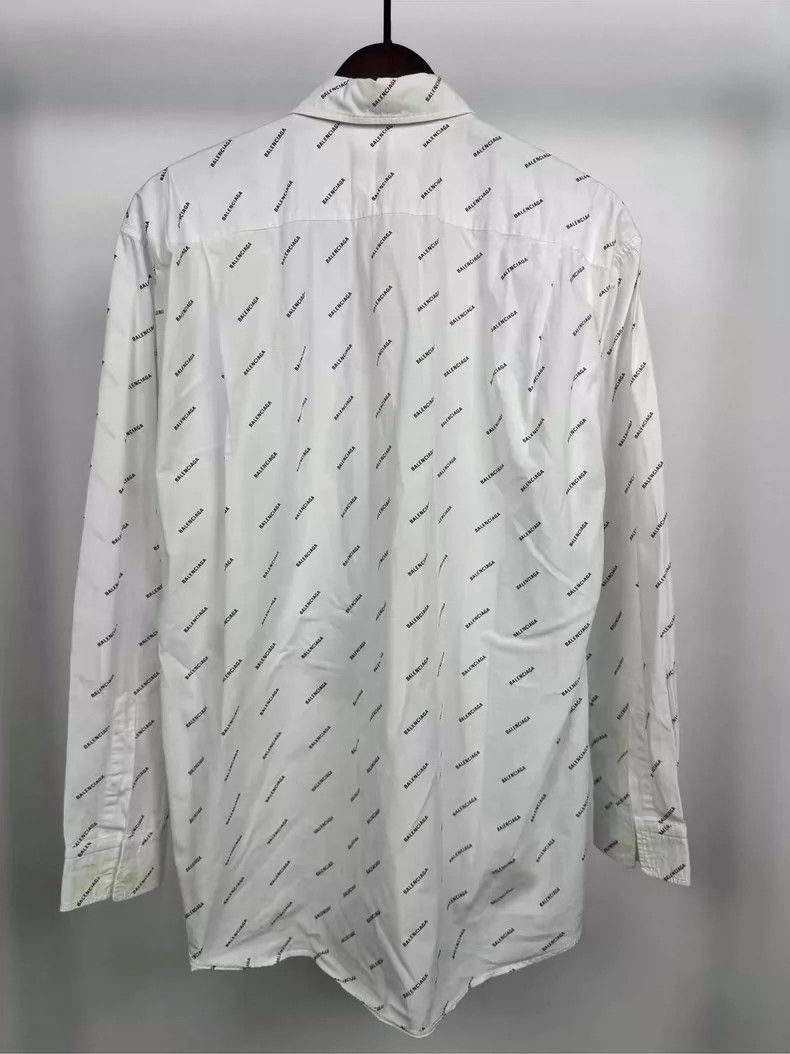 Balenciaga Balenciaga Logo Print Long Sleeve Shirt - dmc Size US M / EU 48-50 / 2 - 2 Thumbnail