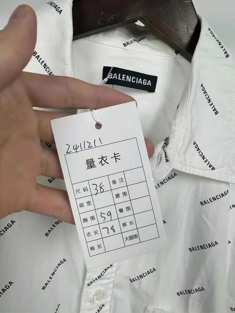 Balenciaga Balenciaga Logo Print Long Sleeve Shirt - dmc Size US M / EU 48-50 / 2 - 3 Thumbnail