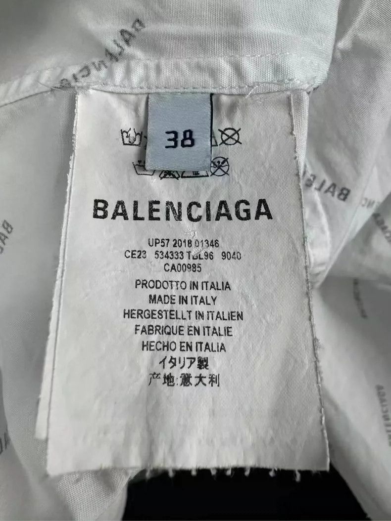 Balenciaga Balenciaga Logo Print Long Sleeve Shirt - dmc Size US M / EU 48-50 / 2 - 4 Thumbnail