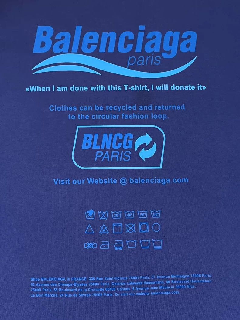 Balenciaga Balenciaga Dry Cleaning Print Short Sleeve Tee - dmc Size US XXS / EU 40 - 3 Thumbnail