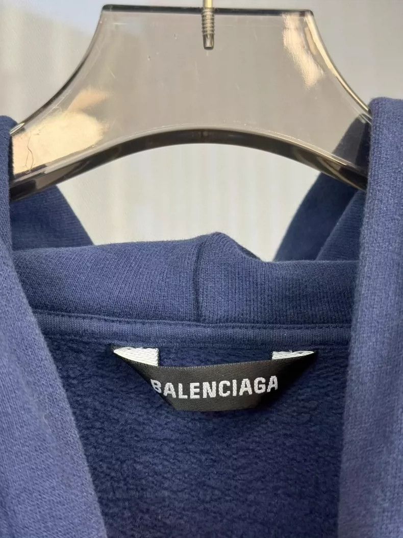 Balenciaga Balenciaga Blue Cow Print Hoodie - dmc Size US M / EU 48-50 / 2 - 4 Thumbnail