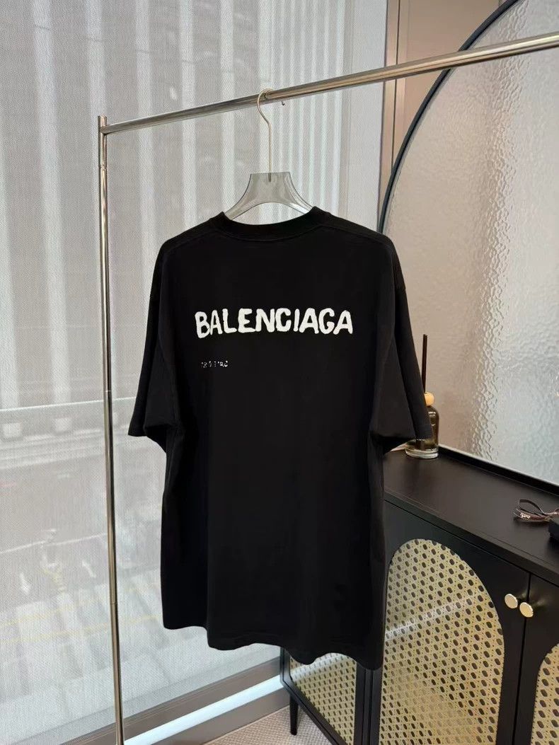 Balenciaga Balenciaga Black Graffiti Print Short Sleeve - dmc Size US M / EU 48-50 / 2 - 2 Thumbnail