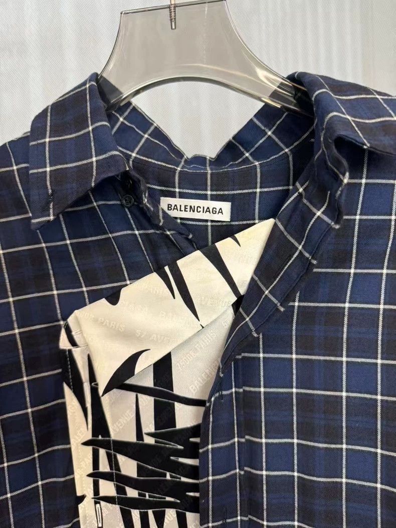 Balenciaga Balenciaga Plaid Patchwork Shirt Dress - dmc Size US M / EU 48-50 / 2 - 4 Thumbnail