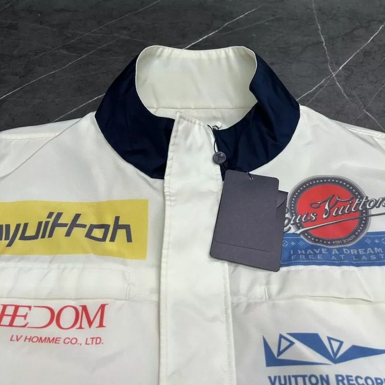 Louis Vuitton Louis Vuitton Racing Zip Jacket White - dmc Size US XL / EU 56 / 4 - 4 Thumbnail