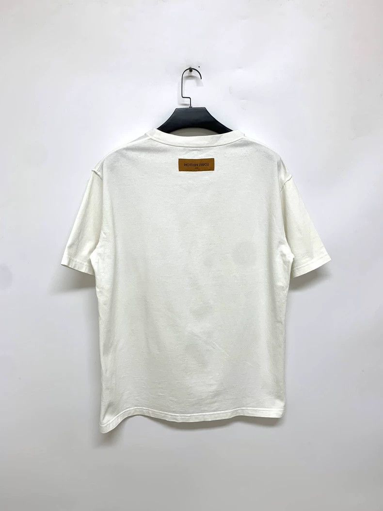 Louis Vuitton LV White Graffiti Letter Short Sleeve T-Shirt - dmc Size US XL / EU 56 / 4 - 2 Thumbnail