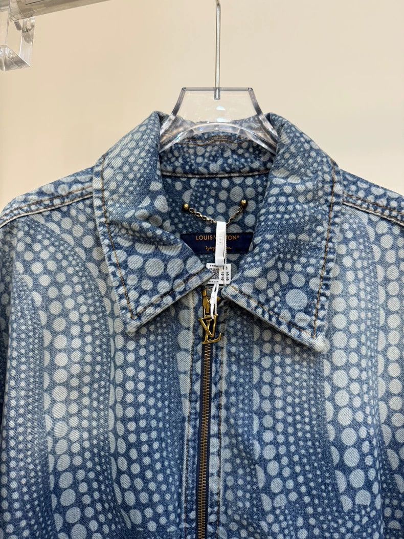 Louis Vuitton Louis Vuitton x Kusama Denim Jacket - dmc Size US XL / EU 56 / 4 - 2 Thumbnail