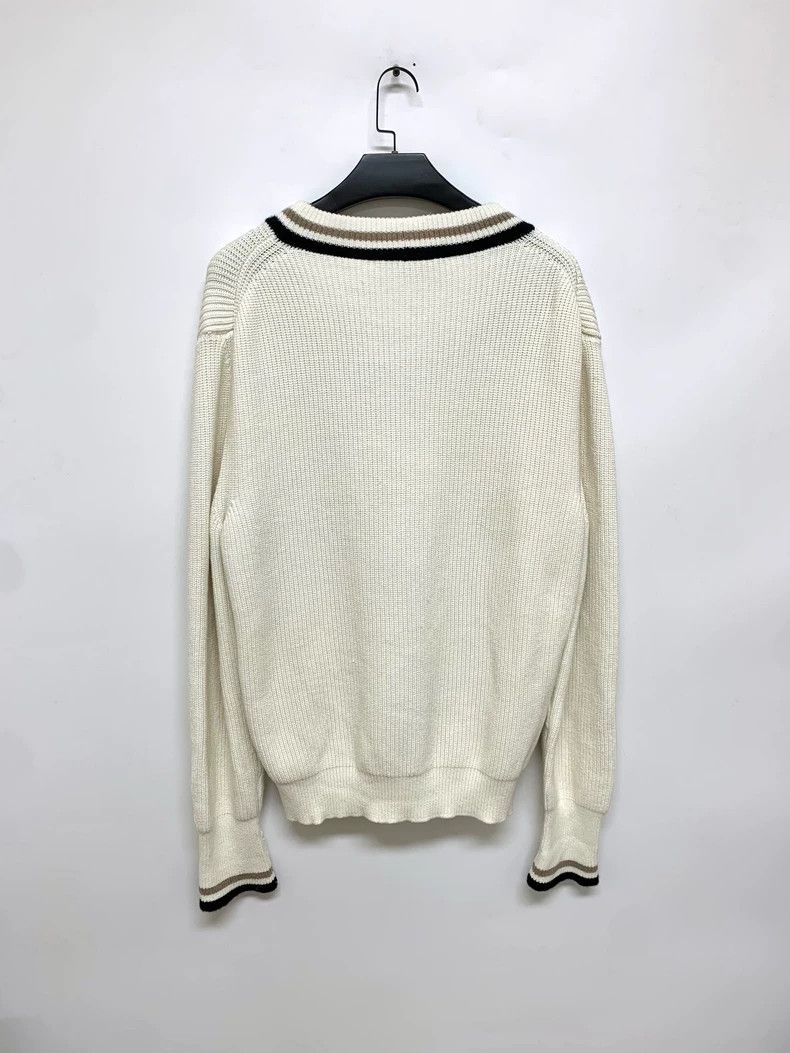 Louis Vuitton LV Cream V-Neck Knit Sweater - dmc Size US S / EU 44-46 / 1 - 2 Thumbnail