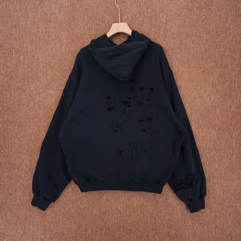 Balenciaga Balenciaga Distressed Hoodie Sweatshirt - dmc Size US XXS / EU 40 - 5 Thumbnail