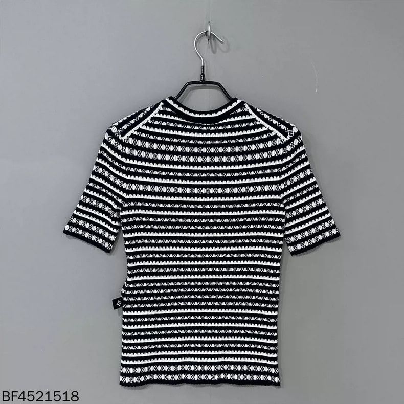 Louis Vuitton Louis Vuitton Striped Knit Short Sleeve Top - dmc Size US XS / EU 42 / 0 - 3 Thumbnail