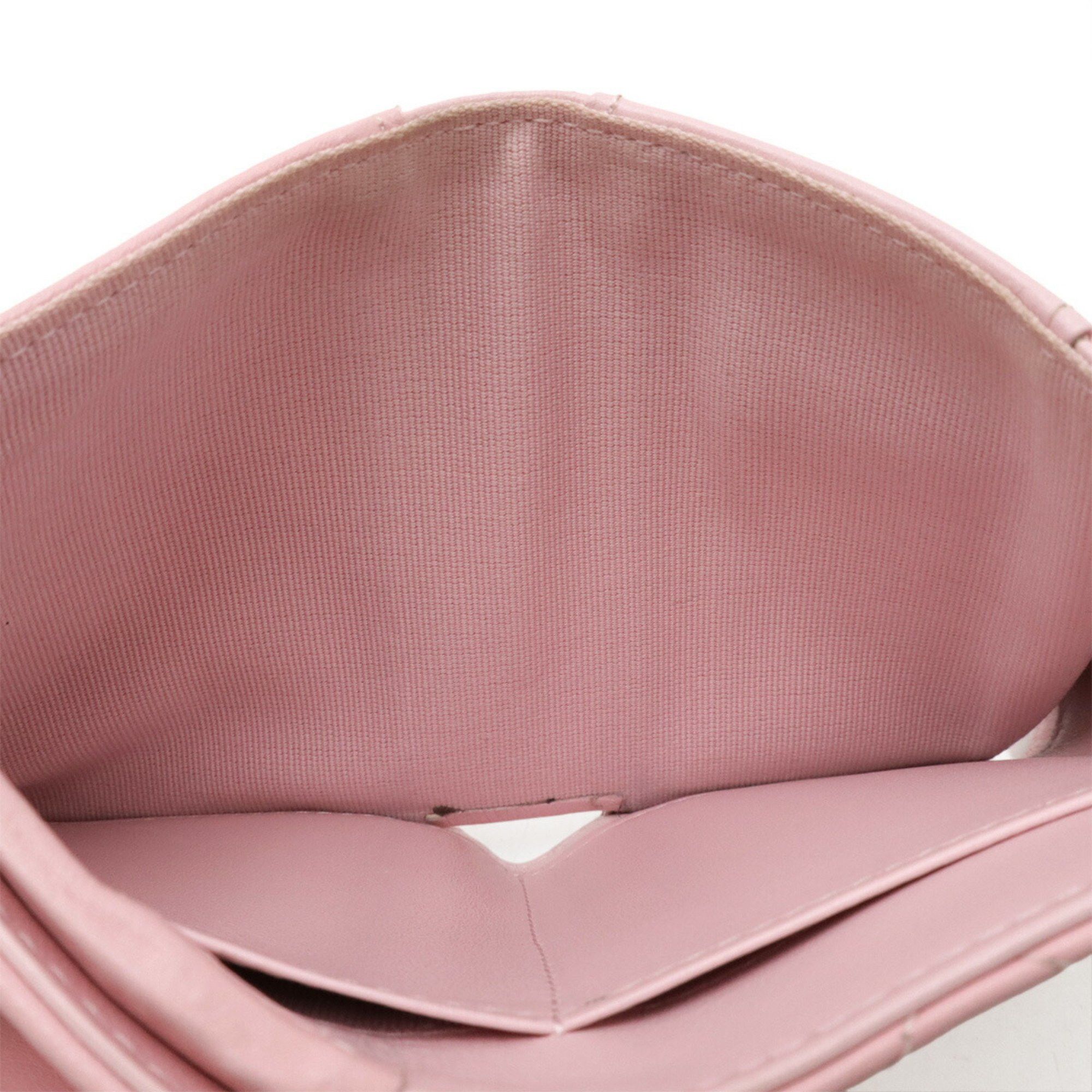 Chanel CHANEL Matelasse Coco Mark Tri-fold Wallet, Small, Calfskin Leather, Pink, AP3882 Size ONE SIZE - 6 Thumbnail