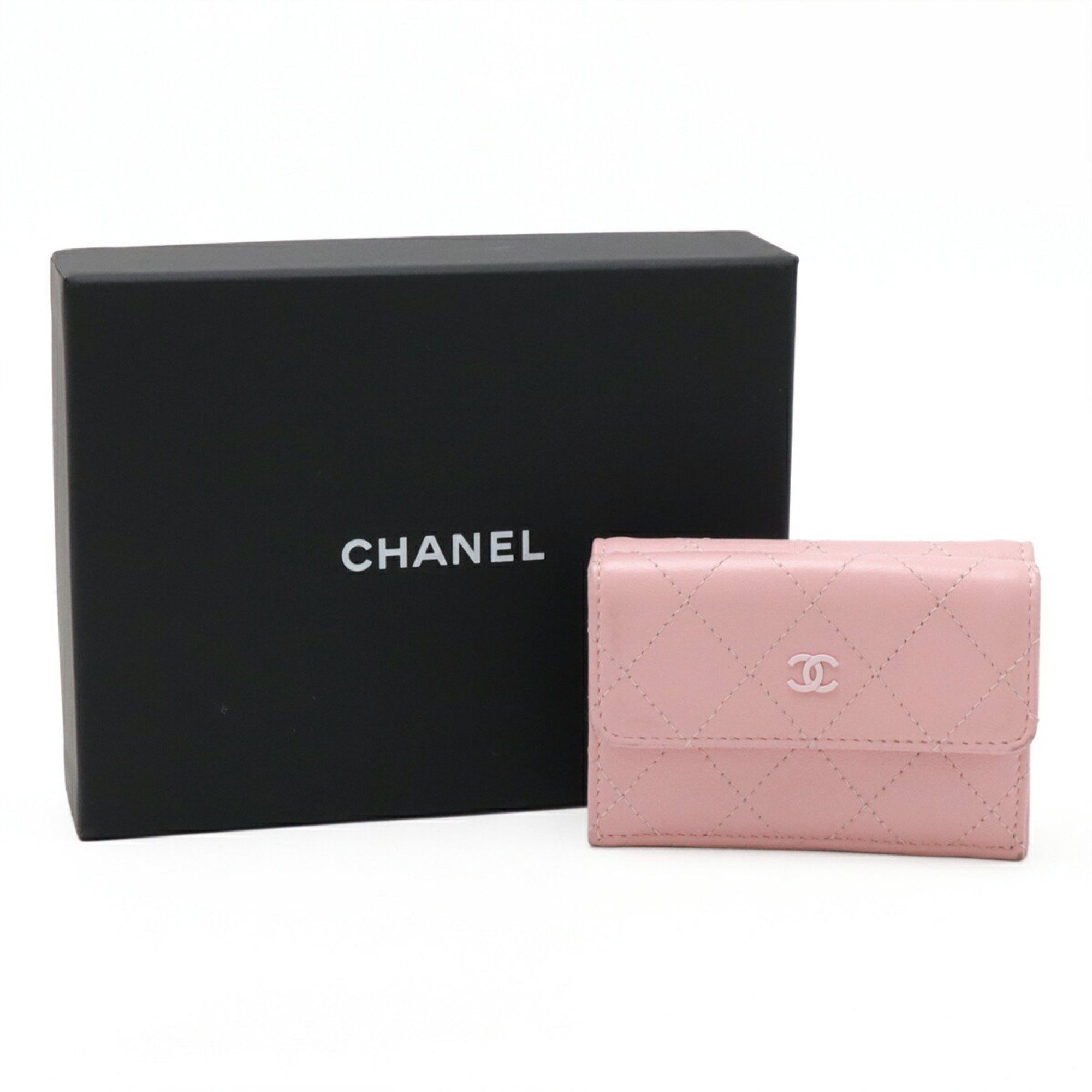 Chanel CHANEL Matelasse Coco Mark Tri-fold Wallet, Small, Calfskin Leather, Pink, AP3882 Size ONE SIZE - 8 Thumbnail