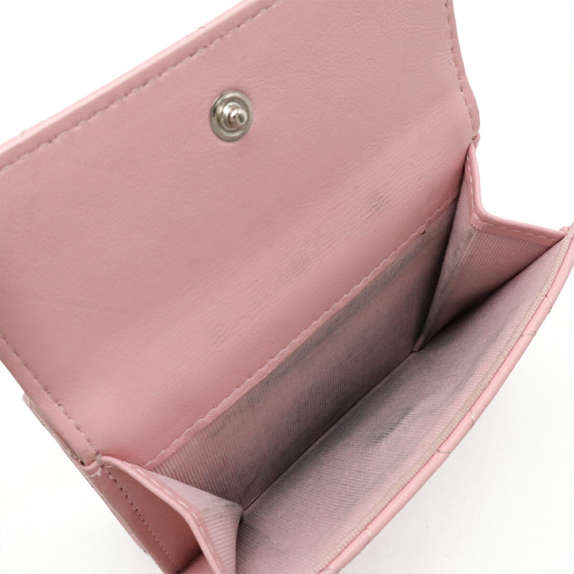 Chanel CHANEL Matelasse Coco Mark Tri-fold Wallet, Small, Calfskin Leather, Pink, AP3882 Size ONE SIZE - 7 Thumbnail