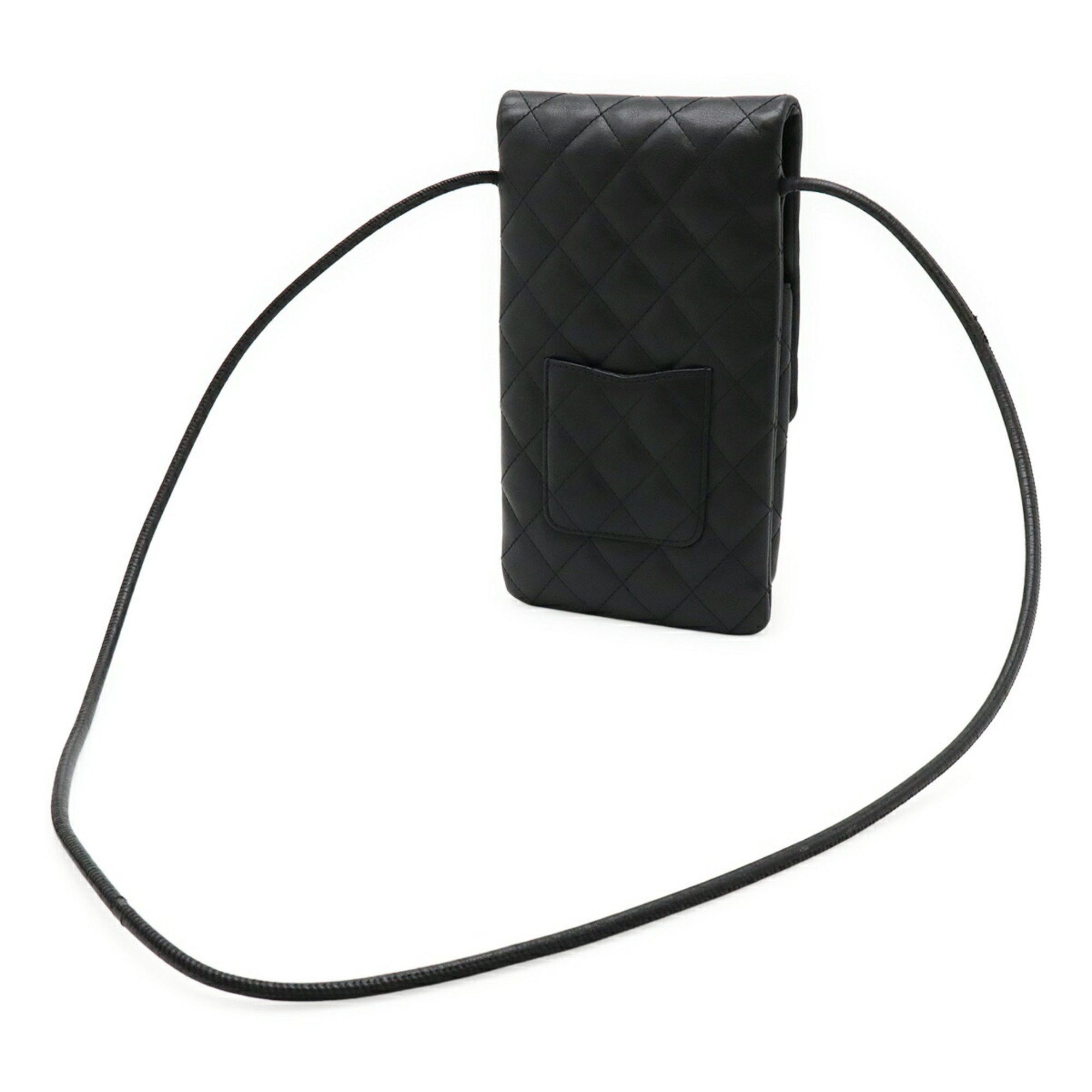 Chanel CHANEL Cambon Line Coco Mark Shoulder Bag/Pouch/Pochette in Black and White Calfskin Leather (A28124) Size ONE SIZE - 3 Thumbnail