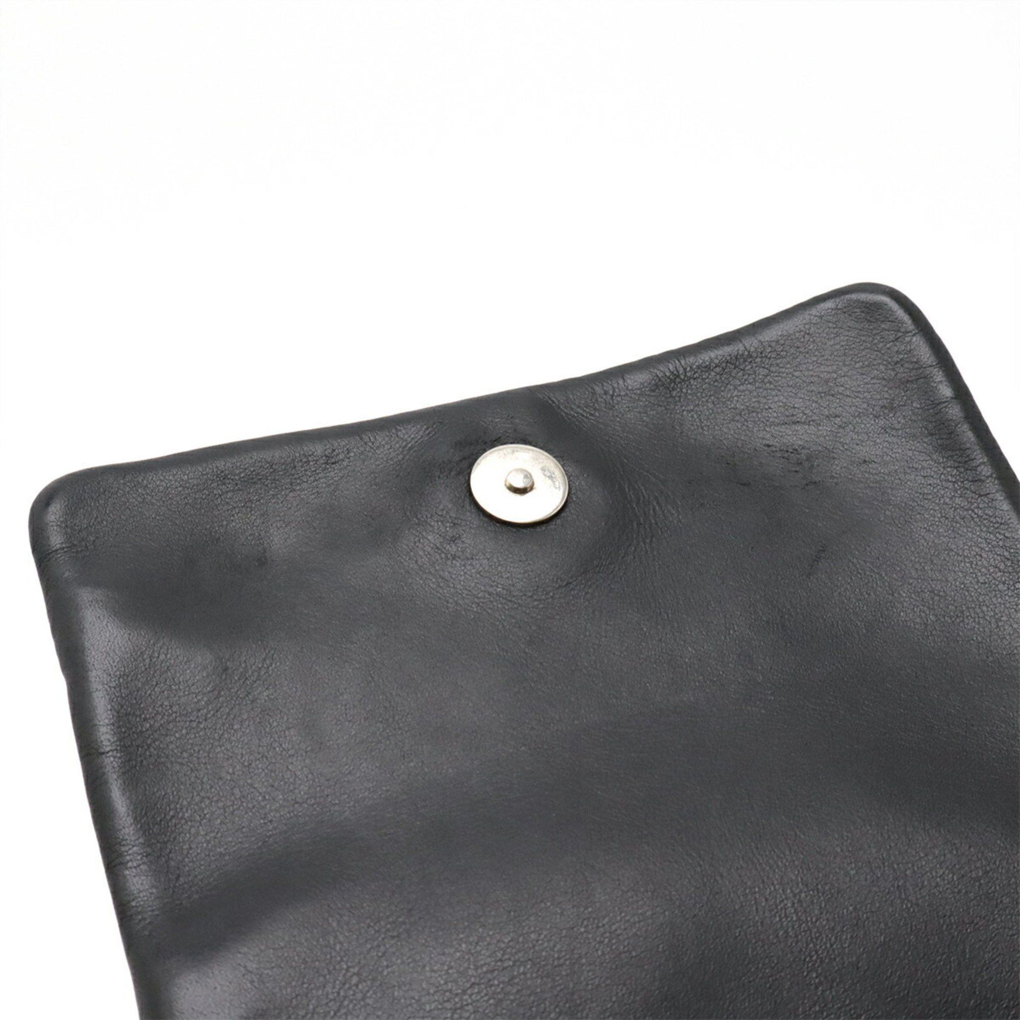Chanel CHANEL Cambon Line Coco Mark Shoulder Bag/Pouch/Pochette in Black and White Calfskin Leather (A28124) Size ONE SIZE - 10 Thumbnail