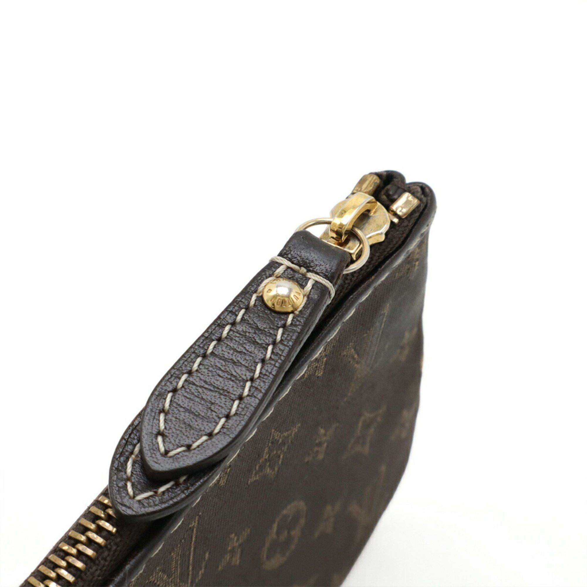 Louis Vuitton LOUIS VUITTON Monogram Idylle Pochette Clé Coin Case, Brown Fuzan Leather with Key Hook, M62994 Size ONE SIZE - 5 Thumbnail