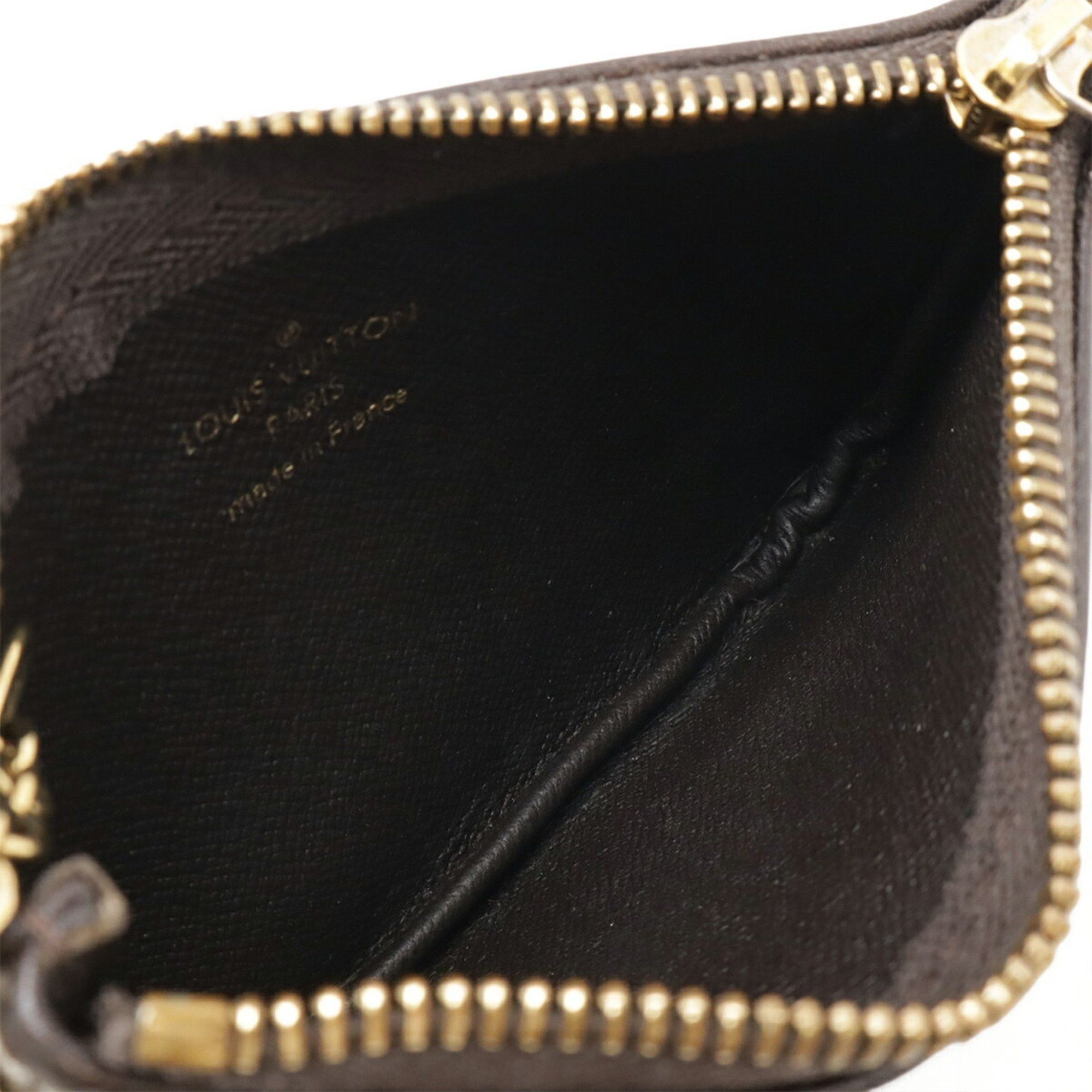 Louis Vuitton LOUIS VUITTON Monogram Idylle Pochette Clé Coin Case, Brown Fuzan Leather with Key Hook, M62994 Size ONE SIZE - 6 Thumbnail
