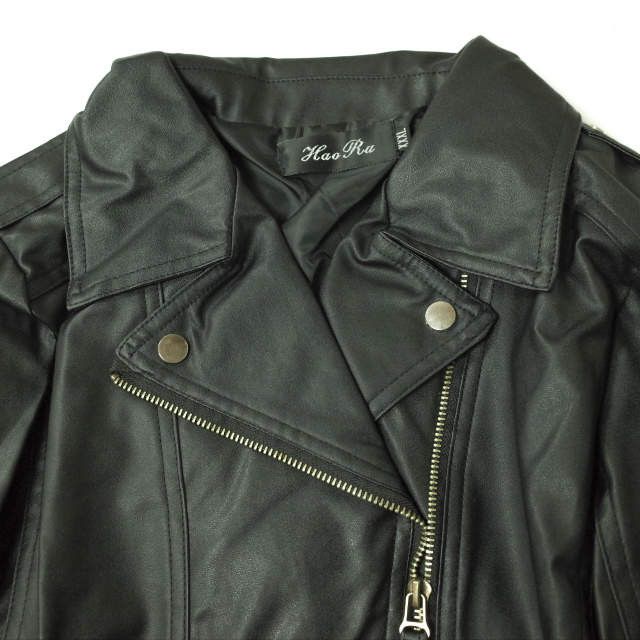 Other Other Faux Leather Double Riders Jacket Outerwear Others Outerwear Size ONE SIZE - 3 Thumbnail