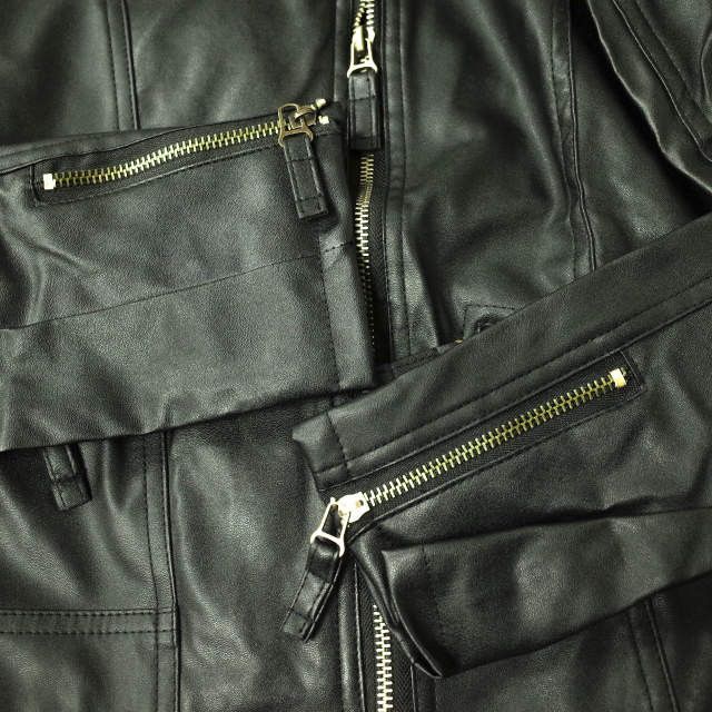 Other Other Faux Leather Double Riders Jacket Outerwear Others Outerwear Size ONE SIZE - 6 Thumbnail
