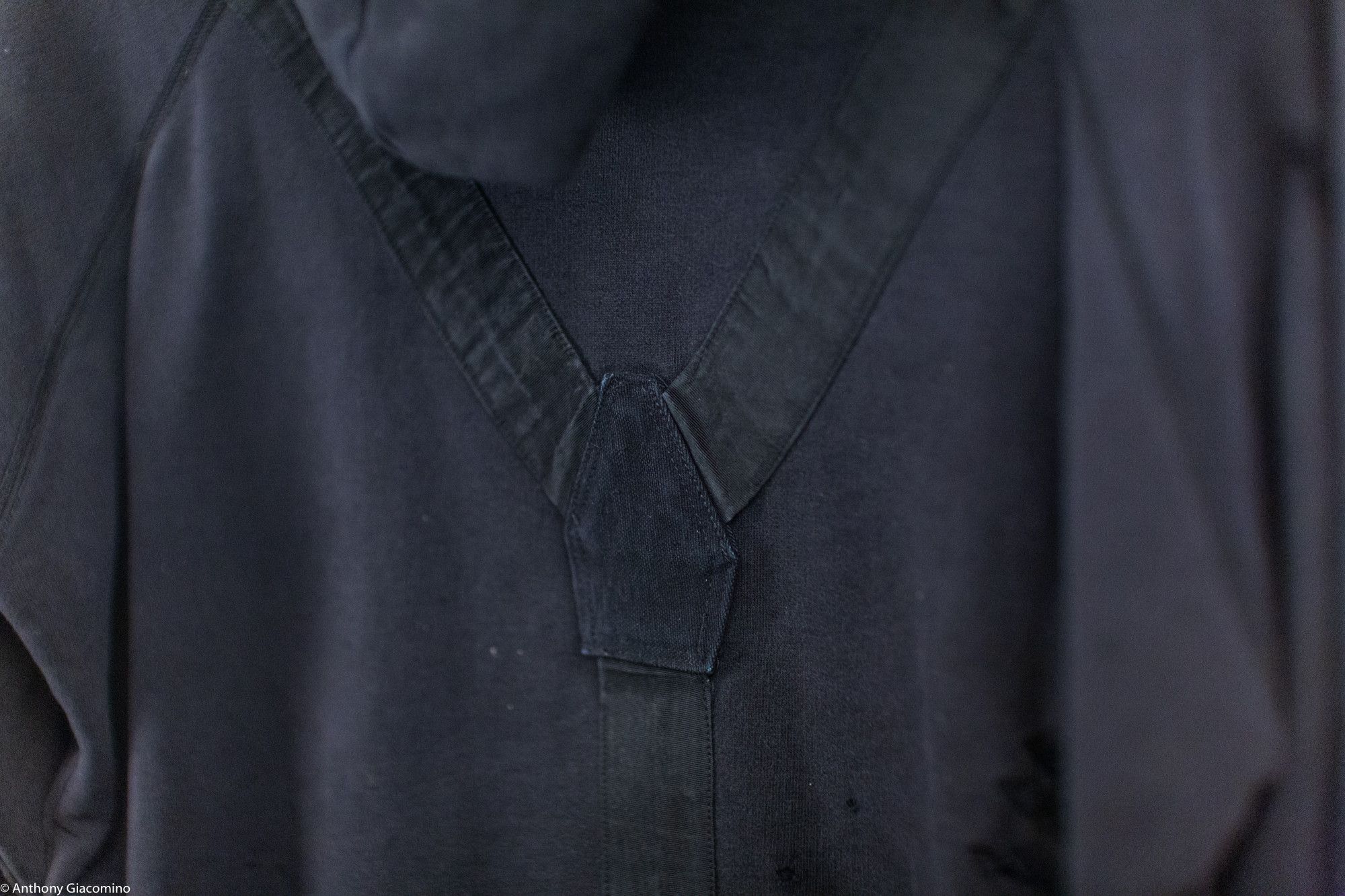 Greg Lauren Black Destroyed Hoodie w/ Attached Suspenders Size US M / EU 48-50 / 2 - 10 Thumbnail