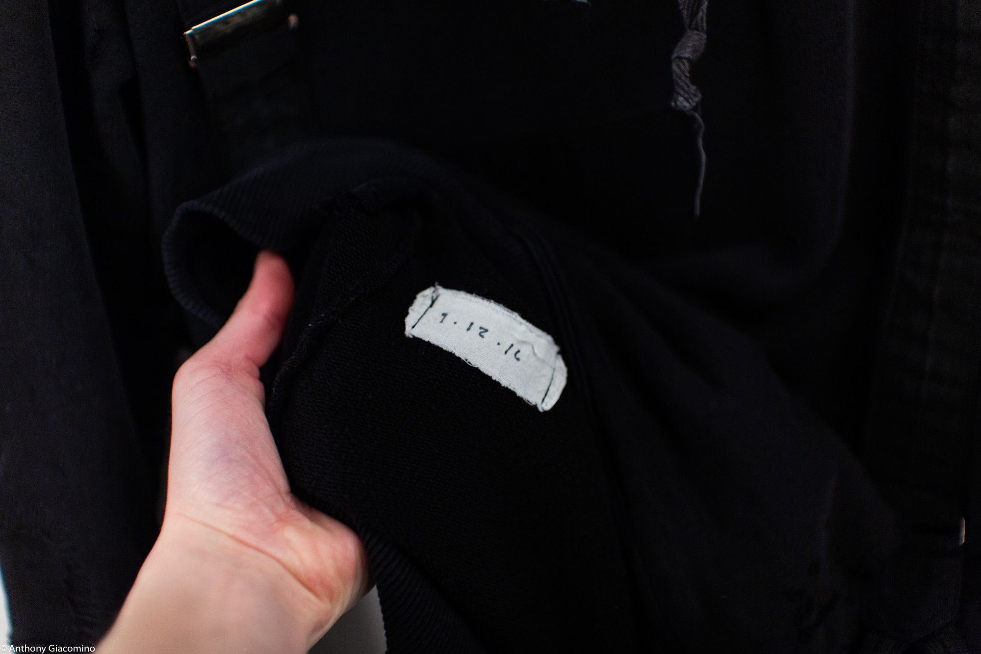 Greg Lauren Black Destroyed Hoodie w/ Attached Suspenders Size US M / EU 48-50 / 2 - 11 Thumbnail