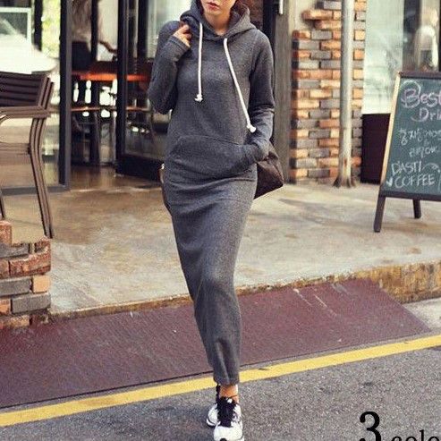 Other Other Hooded Sweat Maxi Dress Others Dresses Size ONE SIZE - 9 Thumbnail