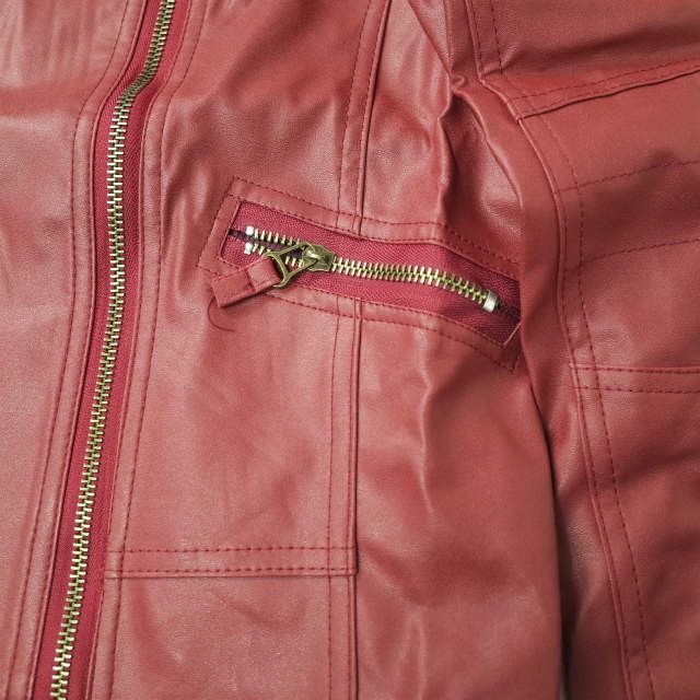 Other Other Faux Leather Double Riders Jacket Outerwear Others Outerwear Size ONE SIZE - 4 Thumbnail