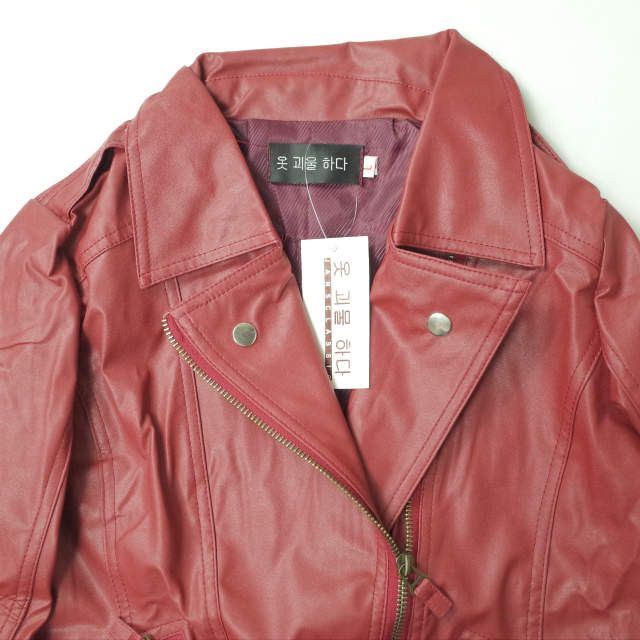 Other Other Faux Leather Double Riders Jacket Outerwear Others Outerwear Size ONE SIZE - 3 Thumbnail