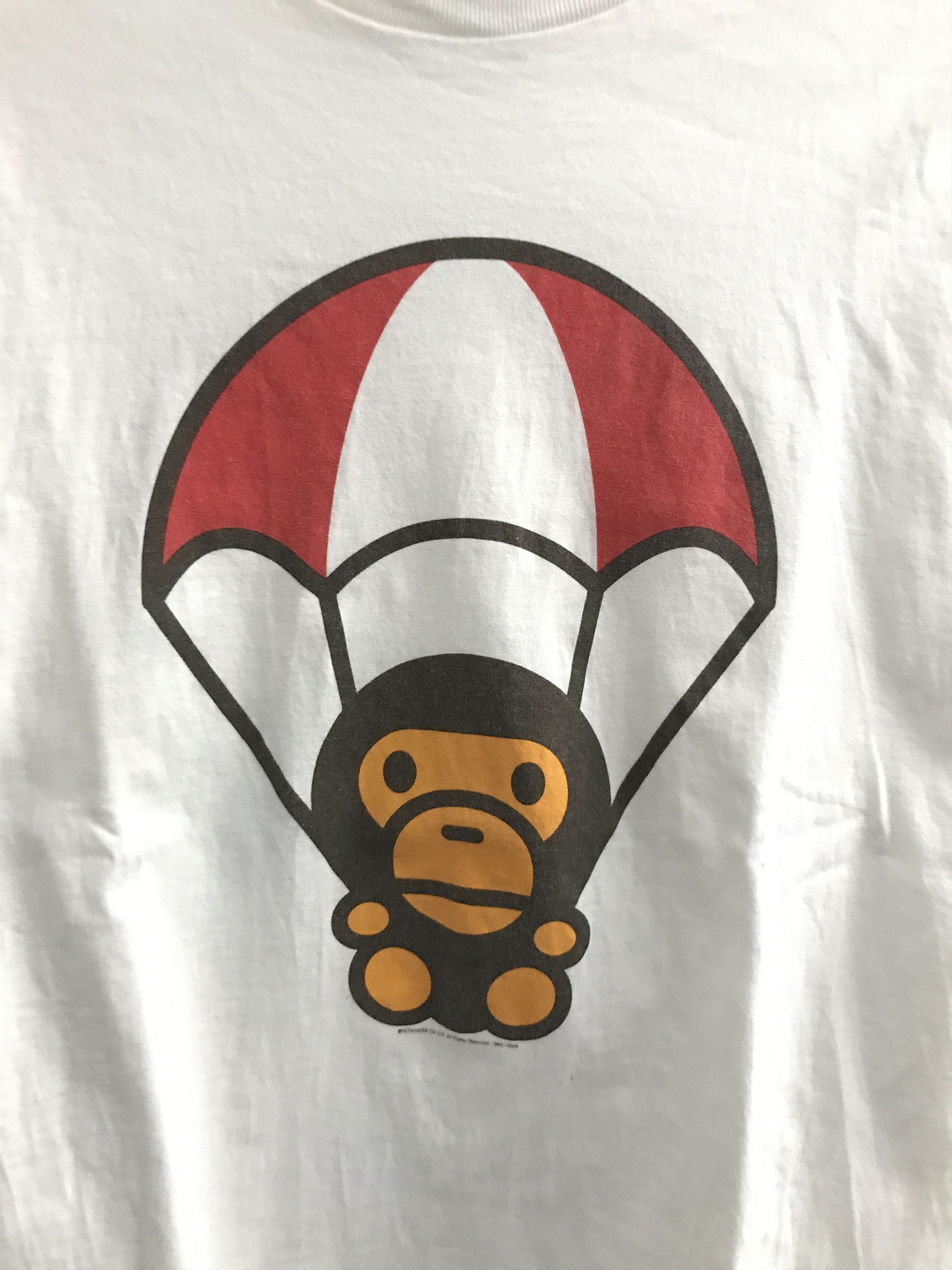 Bape Baby Milo Parachute Tee in White | Grailed