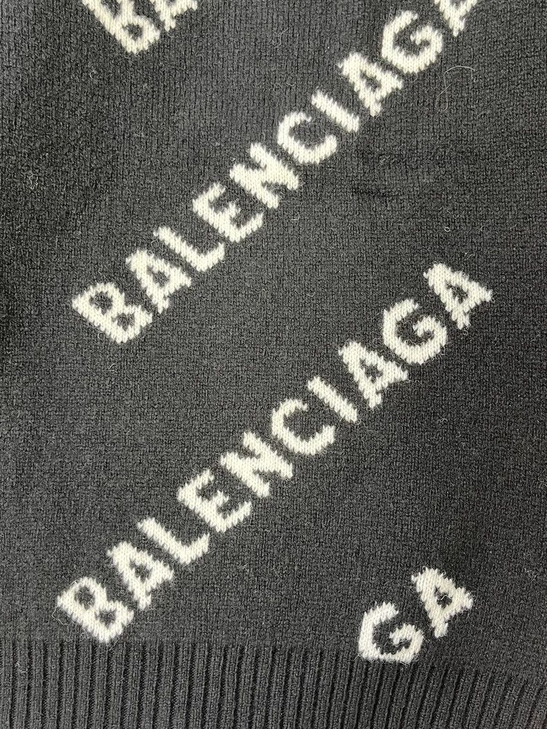 Balenciaga Balenciaga Logo Intarsia Crewneck Sweater - dmc Size US M / EU 48-50 / 2 - 3 Thumbnail