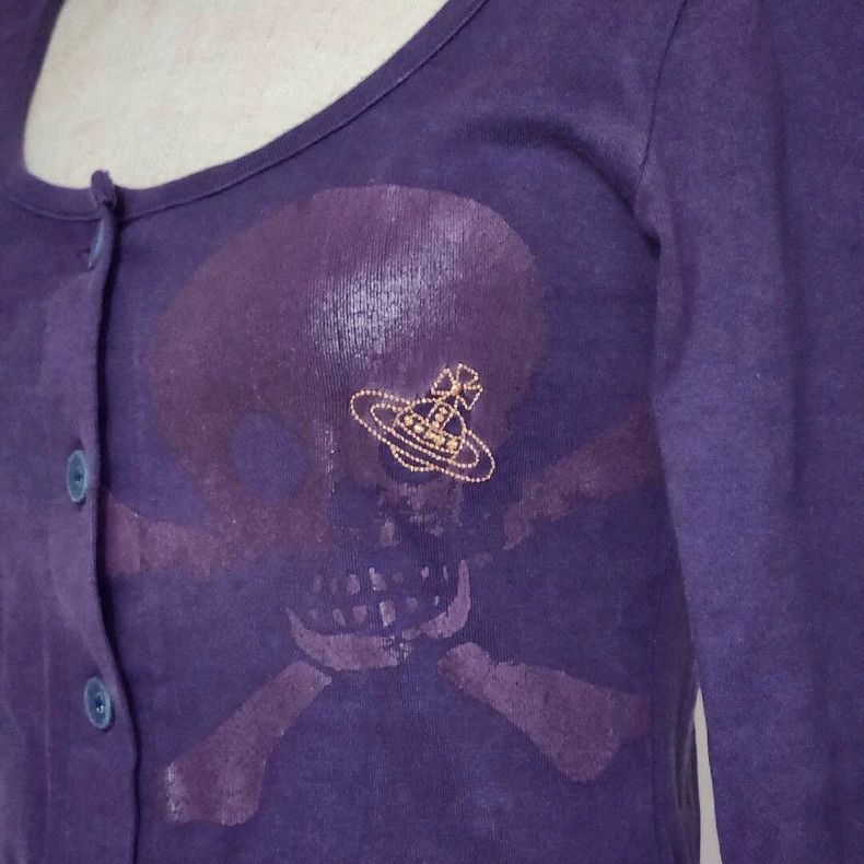 Vivienne Westwood Vivienne Westwood Purple Skull Cardigan - dmc Size US M / EU 48-50 / 2 - 3 Thumbnail
