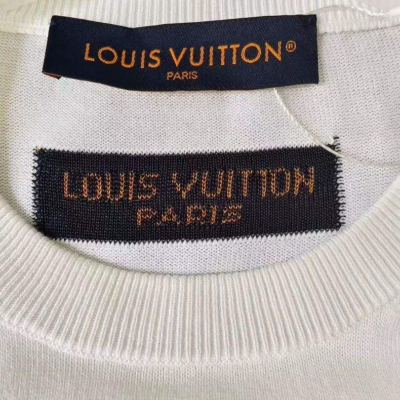 Louis Vuitton Louis Vuitton Knit Short Sleeve Logo Tee - dmc Size US M / EU 48-50 / 2 - 3 Thumbnail