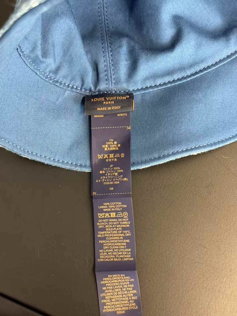 Louis Vuitton Louis Vuitton Blue Denim Monogram Bucket Hat - dmc Size ONE SIZE - 5 Thumbnail