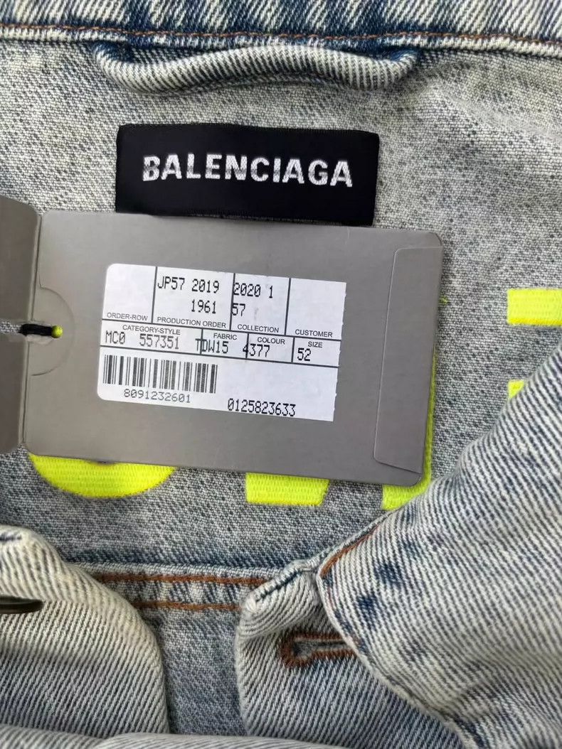 Balenciaga Balenciaga Embroidered Logo Denim Jacket - dmc Size US XL / EU 56 / 4 - 4 Thumbnail