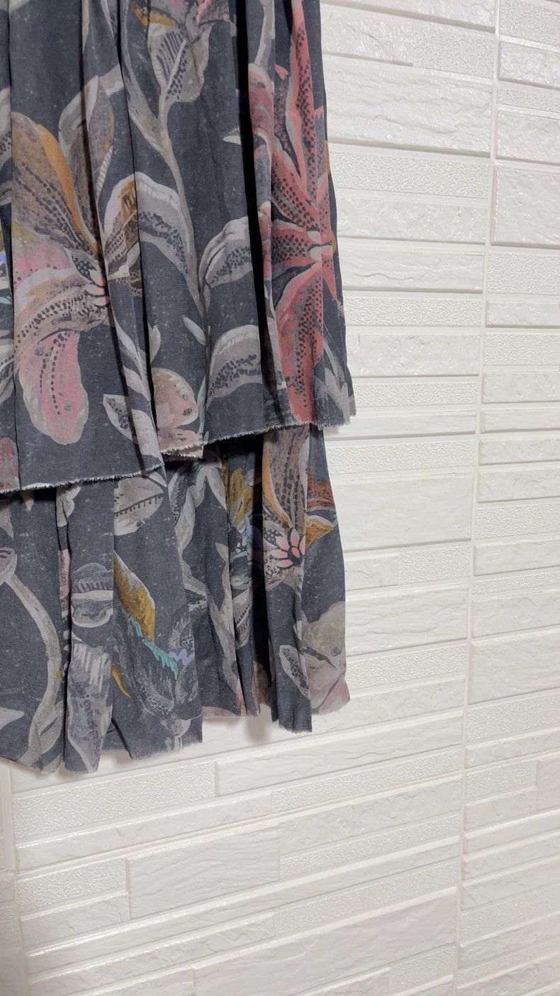 Dries Van Noten Dries Van Noten Silk Floral Midi Skirt - dmc Size US 32 / EU 48 - 5 Thumbnail