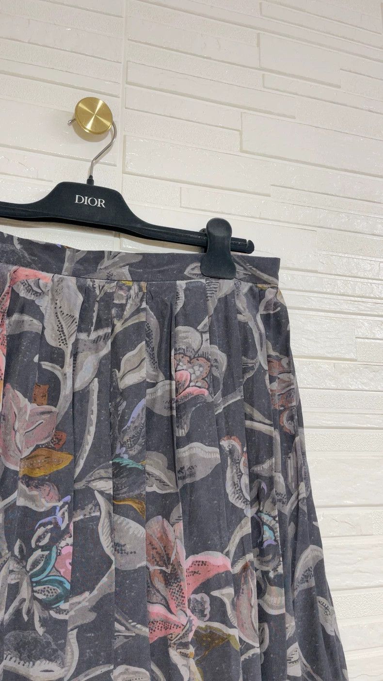 Dries Van Noten Dries Van Noten Silk Floral Midi Skirt - dmc Size US 32 / EU 48 - 2 Thumbnail