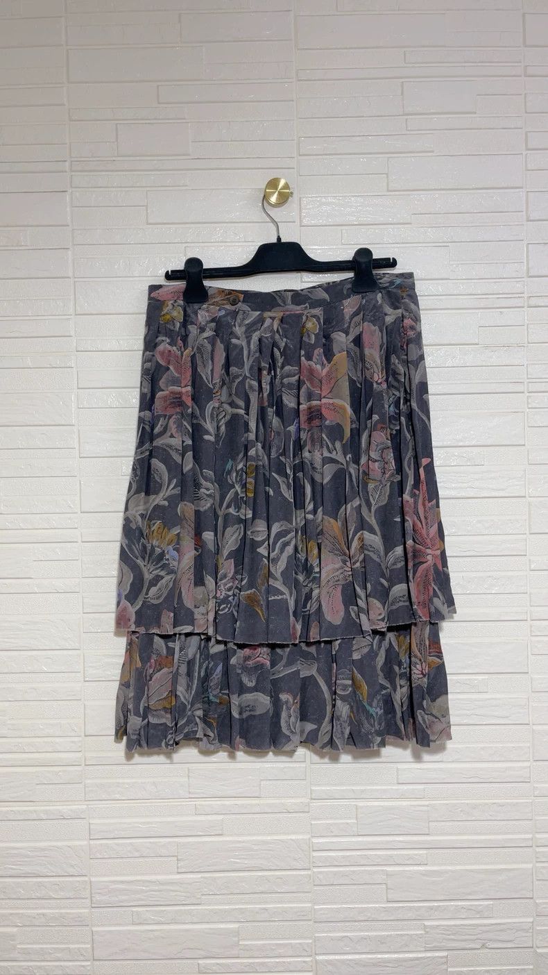 Dries Van Noten Dries Van Noten Silk Floral Midi Skirt - dmc Size US 32 / EU 48 - 3 Thumbnail