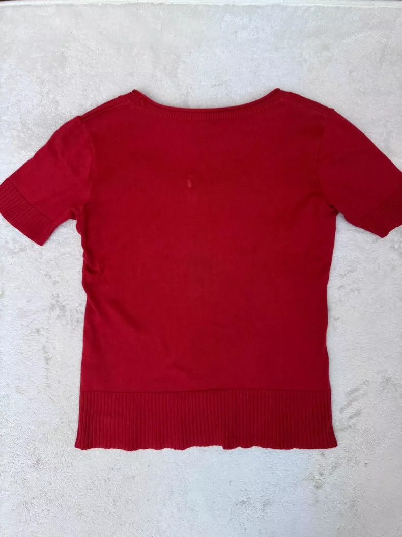 Vivienne Westwood Vivienne Westwood Dark Red Knit Short-Sleeve Top - dmc Size US M / EU 48-50 / 2 - 8 Thumbnail