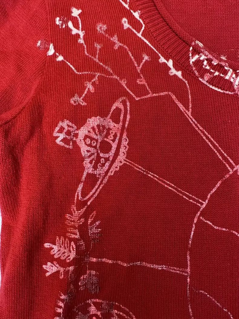 Vivienne Westwood Vivienne Westwood Dark Red Knit Short-Sleeve Top - dmc Size US M / EU 48-50 / 2 - 4 Thumbnail