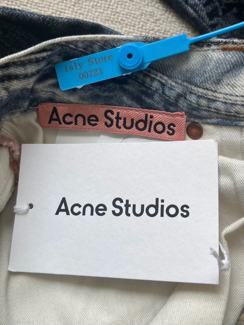 Acne Studios Acne Studios Printed Distressed Straight Jeans - dmc Size US 32 / EU 48 - 5 Thumbnail