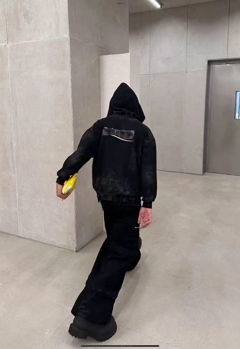 Balenciaga Balenciaga Mud-Dyed Zip Hoodie - dmc Size US S / EU 44-46 / 1 - 8 Thumbnail