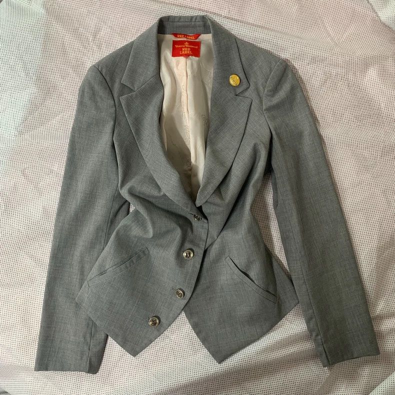 Vivienne Westwood Vivienne Westwood Gray Blazer Jacket - dmc Size US M / EU 48-50 / 2 - 2 Thumbnail