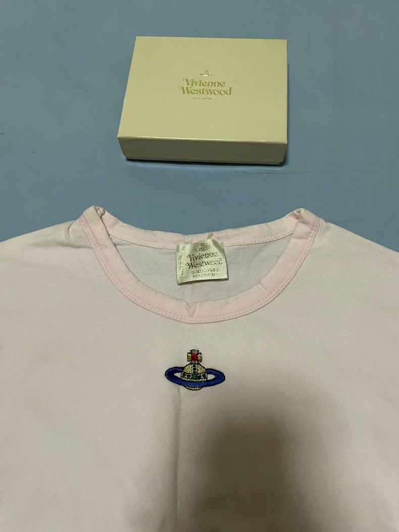 Vivienne Westwood Vivienne Westwood Pink Saturn Embroidered T-Shirt - dmc Size US XS / EU 42 / 0 - 2 Thumbnail