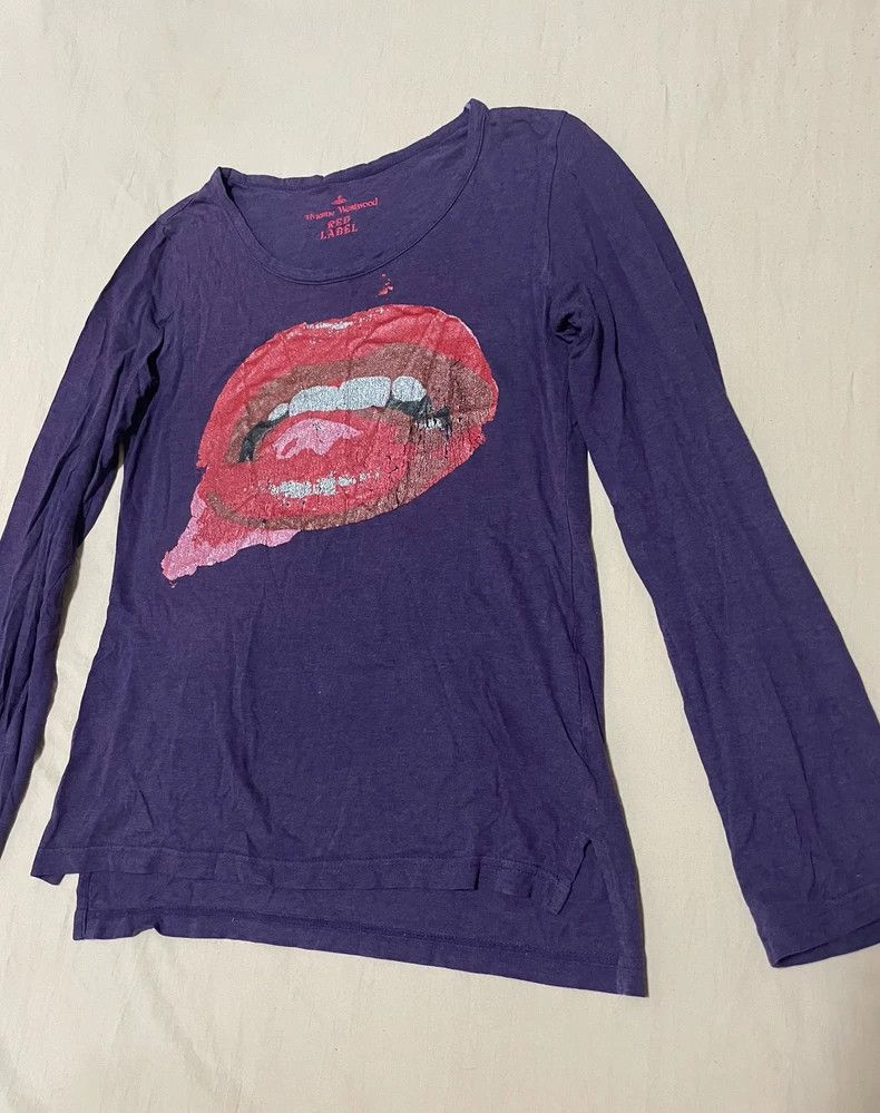 Vivienne Westwood Vivienne Westwood Vintage Purple Lip Longsleeve Top - dmc Size US M / EU 48-50 / 2 - 4 Thumbnail