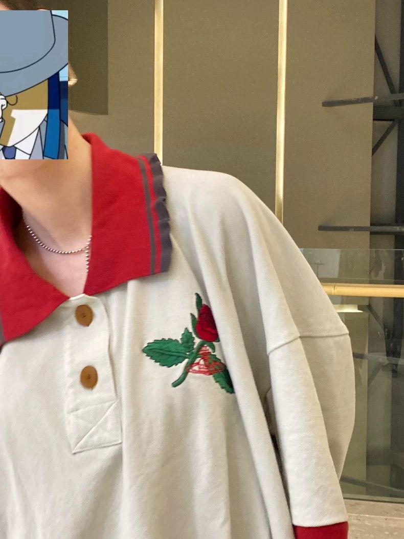 Vivienne Westwood Vivienne Westwood Rose Embroidery Polo Shirt - dmc Size US M / EU 48-50 / 2 - 4 Thumbnail