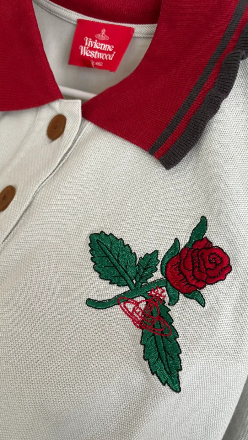 Vivienne Westwood Vivienne Westwood Rose Embroidery Polo Shirt - dmc Size US M / EU 48-50 / 2 - 5 Thumbnail