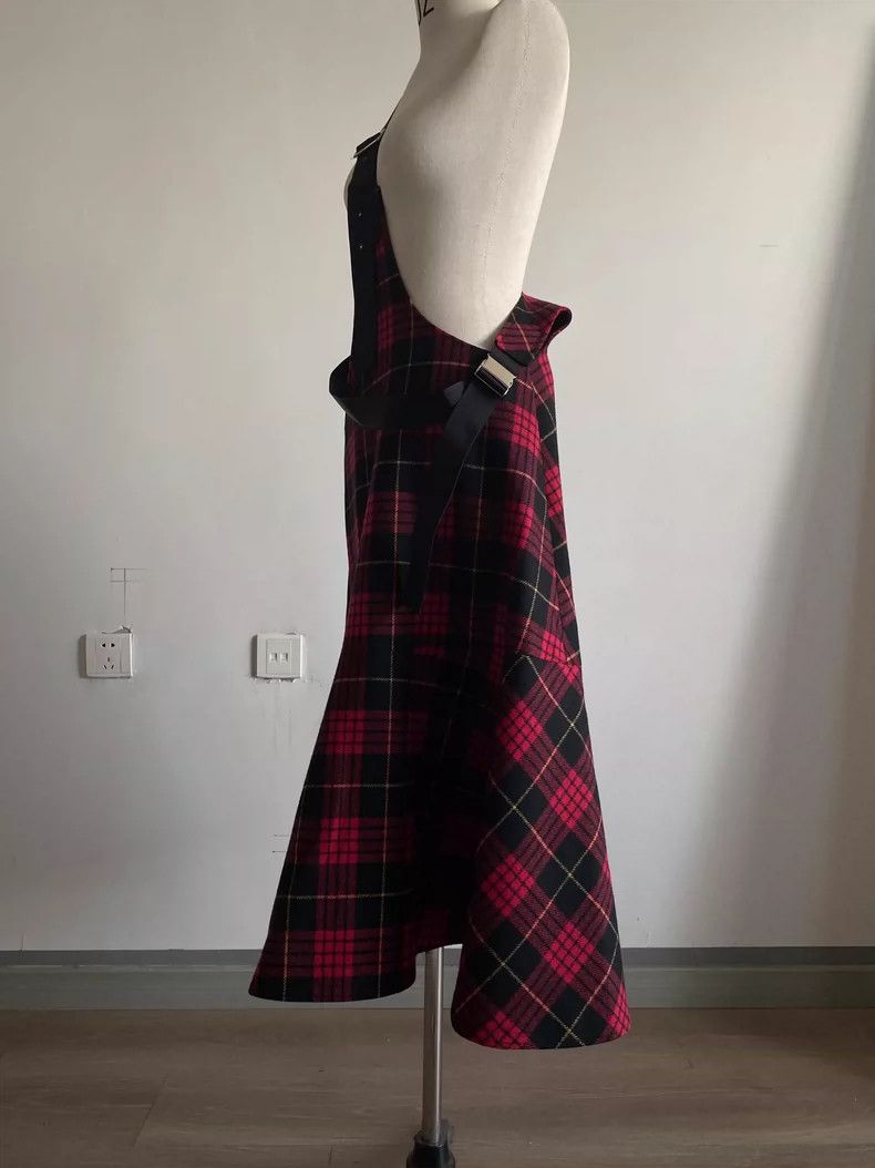 Junya Watanabe punk plaid wool skirt with straps - dmc Size US 30 / EU 46 - 4 Thumbnail