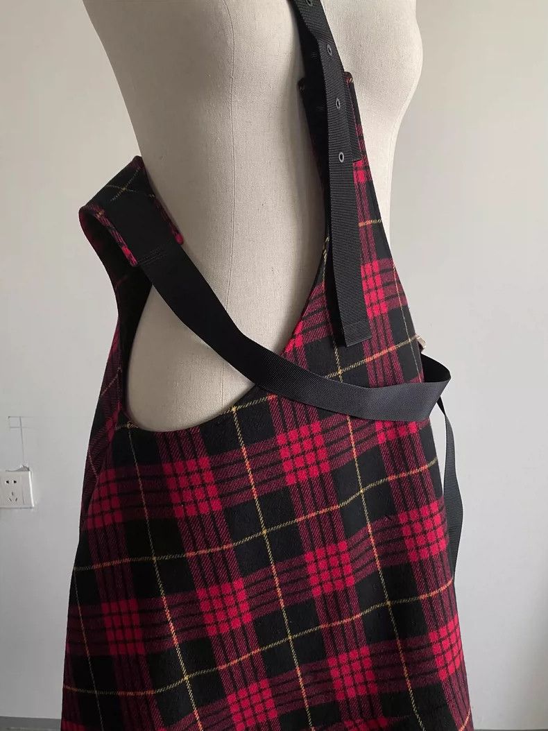 Junya Watanabe punk plaid wool skirt with straps - dmc Size US 30 / EU 46 - 5 Thumbnail