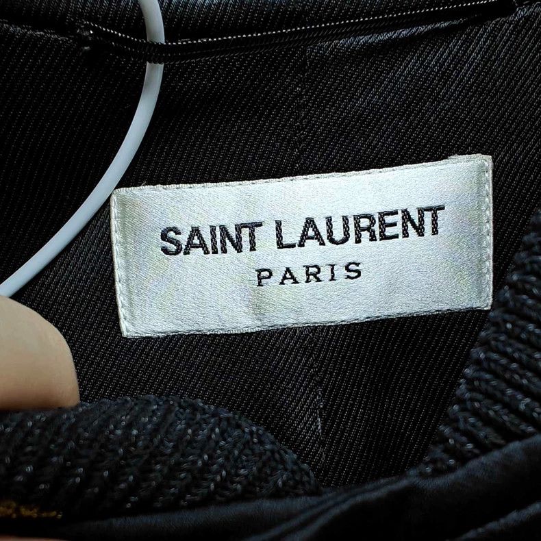 Yves Saint Laurent YSL Gold Star Embroidered Silk Jacket Size US L / EU 52-54 / 3 - 4 Thumbnail