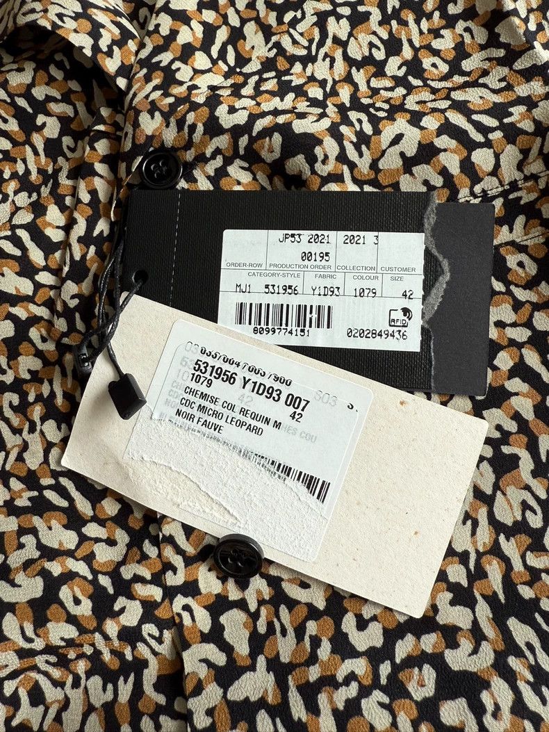 Yves Saint Laurent Saint Laurent Leopard Print Silk Shirt Size US M / EU 48-50 / 2 - 3 Thumbnail